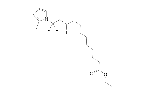 12,12-Difluoro-10-iodo-12-(2-methylimidazol-1-yl)-dodecanoic acid ethyl ester