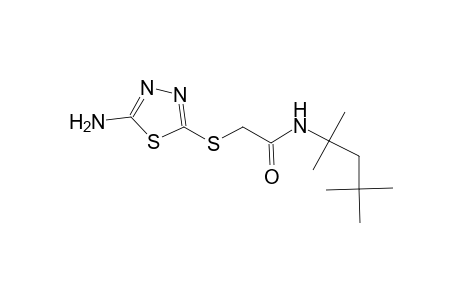 2-[(5-amino-1,3,4-thiadiazol-2-yl)sulfanyl]-N-(1,1,3,3-tetramethylbutyl)acetamide