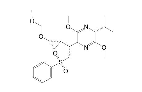 (+)-2-[2-BENZENESULFONYL-1-(2-METHOXYMETHOXY-CYCLOPROPYL)-ETHYL]-5-ISOPROPYL-3,6-DIMETHOXY-2,5-DIHYDRO-PYRAZINE