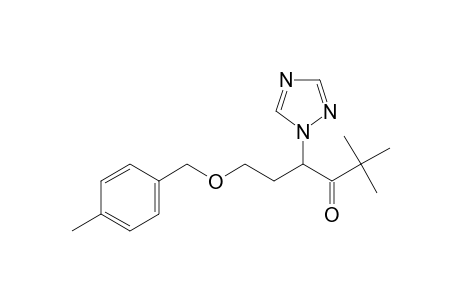 3-Hexanone, 2,2-dimethyl-6-[(4-methylphenyl)methoxy]-4-(1H-1,2,4-triazol-1-yl)-