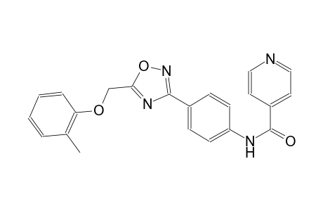 4-pyridinecarboxamide, N-[4-[5-[(2-methylphenoxy)methyl]-1,2,4-oxadiazol-3-yl]phenyl]-