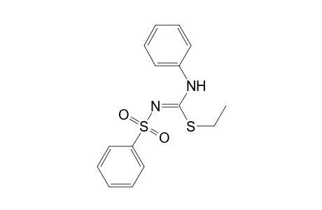 Carbamimidothioic acid, N-phenyl-N'-(phenylsulfonyl)-, ethyl ester