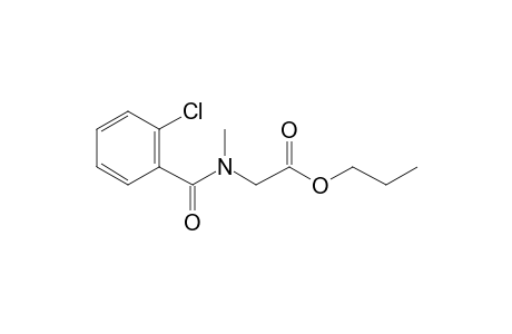 Sarcosine, N-(2-chlorobenzoyl)-, propyl ester