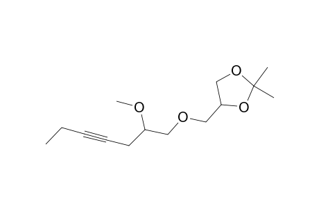 1,3-Dioxolane, 4-[[(2-methoxy-4-heptynyl)oxy]methyl]-2,2-dimethyl-