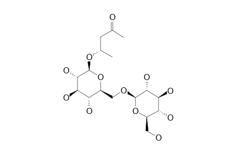 (R)-4-O-BETA-D-GLUCOPYRANOSYL-(1->6)-BETA-D-GLUCOPYRANOSYL-4-HYDROXY-2-PENTANONE