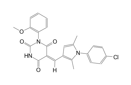 (5Z)-5-{[1-(4-chlorophenyl)-2,5-dimethyl-1H-pyrrol-3-yl]methylene}-1-(2-methoxyphenyl)-2,4,6(1H,3H,5H)-pyrimidinetrione