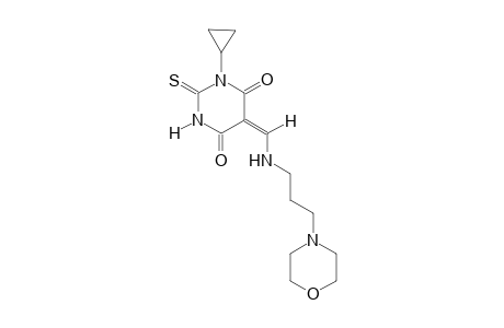 (5E)-1-cyclopropyl-5-({[3-(4-morpholinyl)propyl]amino}methylene)-2-thioxodihydro-4,6(1H,5H)-pyrimidinedione