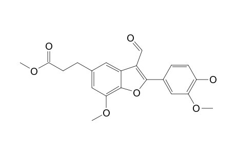 5-[2-(METHOXYCARBONYL)-ETHYL]-7-METHOXY-2-(3'-METHOXY-4'-HYDROXYPHENYL)-BENZO-[B]-FURAN-3-CARBALDEHYDE