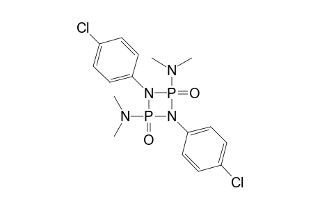 1,3-bis(p-chlorophenyl)-2,4-bis(dimethylamino)-1,3,2,4-diazadiphosphetidine, 2,4-dioxide