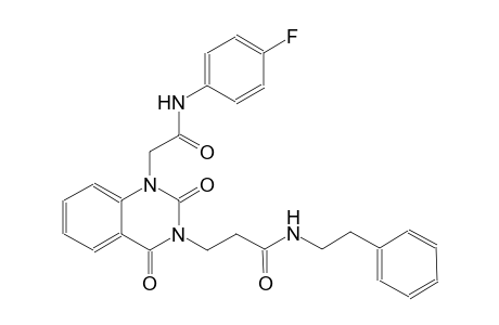 3-(1-[2-(4-fluoroanilino)-2-oxoethyl]-2,4-dioxo-1,4-dihydro-3(2H)-quinazolinyl)-N-(2-phenylethyl)propanamide