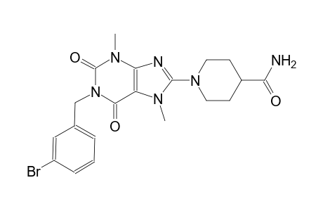 1-[1-(3-bromobenzyl)-3,7-dimethyl-2,6-dioxo-2,3,6,7-tetrahydro-1H-purin-8-yl]-4-piperidinecarboxamide