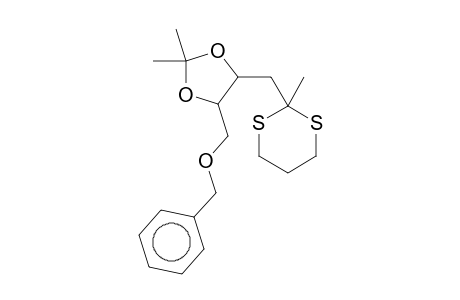 2,2-Dimethyl-1,3-dioxolane, 4-(2-methyl-1,3-dithian-2-yl)methyl-5-benzyloxymethyl-