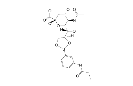 N-ACETYLNEURAMINIC-ACID*3-(PROPIONAMIDO)-PHENYLBORONIC-ACID;MINOR-COMPLEX