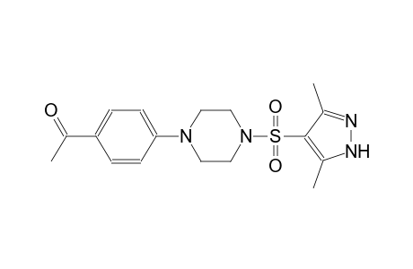 1-(4-{4-[(3,5-dimethyl-1H-pyrazol-4-yl)sulfonyl]-1-piperazinyl}phenyl)ethanone