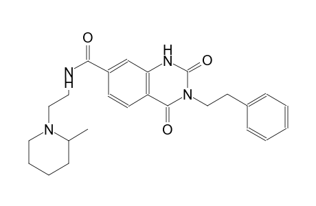 N-[2-(2-methyl-1-piperidinyl)ethyl]-2,4-dioxo-3-(2-phenylethyl)-1,2,3,4-tetrahydro-7-quinazolinecarboxamide