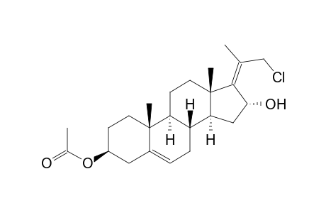 Pregna-5,17(20)-diene-3,16-diol, 21-chloro-20-methyl-, 3-acetate, (3.beta.,16.alpha.,17Z)-