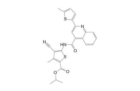isopropyl 4-cyano-3-methyl-5-({[2-(5-methyl-2-thienyl)-4-quinolinyl]carbonyl}amino)-2-thiophenecarboxylate