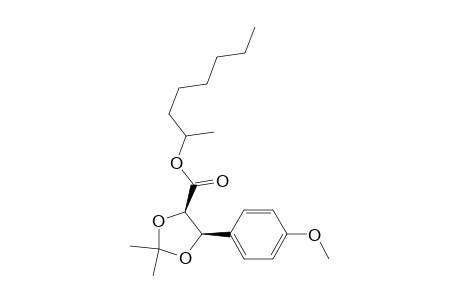 1,3-Dioxolane-4-carboxylic acid, 5-(4-methoxyphenyl)-2,2-dimethyl-, 1-methylheptyl ester, [4R-[4.alpha.(S*),5.alpha.]]-