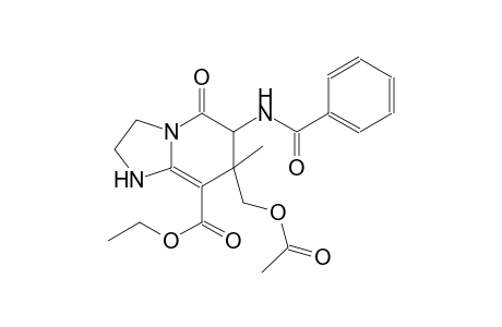 ethyl 7-[(acetyloxy)methyl]-6-(benzoylamino)-7-methyl-5-oxo-1,2,3,5,6,7-hexahydroimidazo[1,2-a]pyridine-8-carboxylate