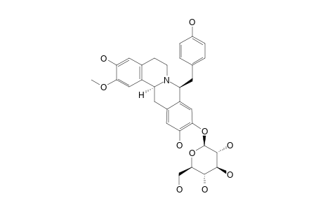 (+)-10-O-(BETA-GLUCOPYRANOSYL)-8-BETA-(4'-HYDROXYBENZYL)-2-METHOXYBERBIN-3,11-DIOL