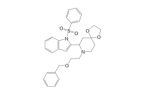 1-(2-Benzyloxyethyl)-2-[1-(phenylsulfonyl)-2-indolyl]-4-piperidone ethylene acetal