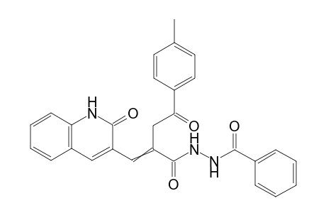 N'-(4-oxo-2-((2-oxo-1,2-dihydroquinolin-3-yl)methylene)-4-(p-tolyl)butanoyl)benzohydrazide