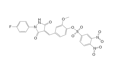 3,4-Dinitro-benzenesulfonic acid 4-[1-(4-fluoro-phenyl)-3,5-dioxo-pyrazolidin-4-ylidenemethyl]-2-methoxy-phenyl ester