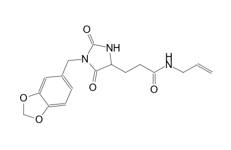 4-imidazolidinepropanamide, 1-(1,3-benzodioxol-5-ylmethyl)-2,5-dioxo-N-(2-propenyl)-, (4S)-