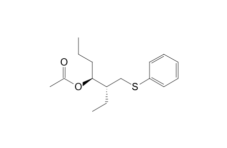 (3R*,4S*)-3-Phenylthiomethyl-4-heptanol acetate