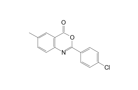 2-(p-CHLOROPHENYL)-6-METHYL-4H-3,1-BENZOXAZIN-4-ONE