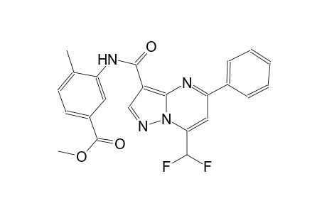 methyl 3-({[7-(difluoromethyl)-5-phenylpyrazolo[1,5-a]pyrimidin-3-yl]carbonyl}amino)-4-methylbenzoate