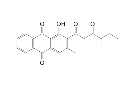 1-Hydroxy-3-methyl-2-(4-methyl-3-oxohexanoyl)anthracene-9,10-dione