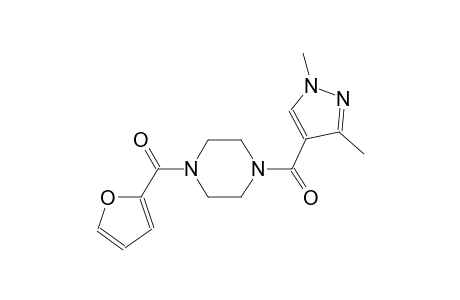 1-[(1,3-dimethyl-1H-pyrazol-4-yl)carbonyl]-4-(2-furoyl)piperazine