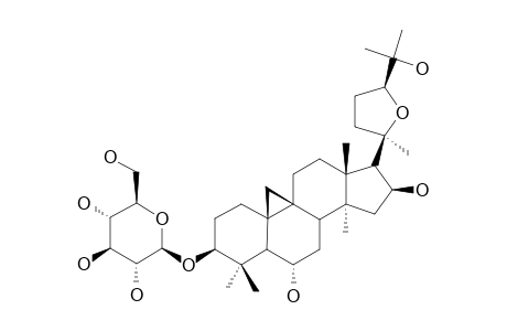 20R,24S-EPOXY-9-BETA,19-CYClOLANOSTANE-3-BETA,6-ALPHA,16-BETA,25-TETROL-3-O-BETA-D-GLUCOPYRANOSIDE