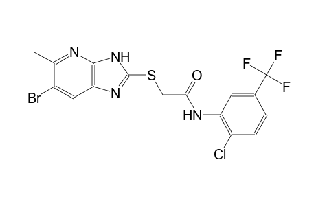 2-[(6-bromo-5-methyl-3H-imidazo[4,5-b]pyridin-2-yl)sulfanyl]-N-[2-chloro-5-(trifluoromethyl)phenyl]acetamide