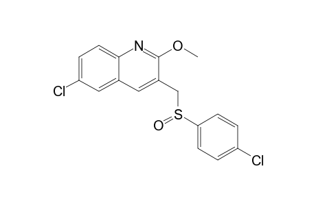 6-Chloro-3-[(4-chlorophenyl)sulfinylmethyl]-2-methoxyquinoline