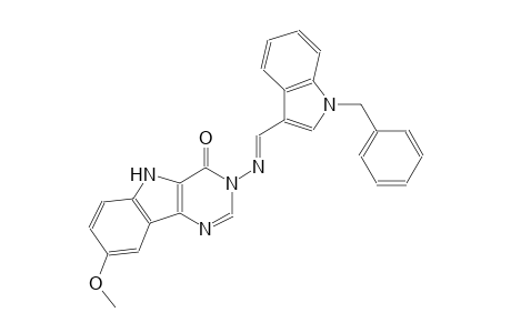 3-{[(E)-(1-benzyl-1H-indol-3-yl)methylidene]amino}-8-methoxy-3,5-dihydro-4H-pyrimido[5,4-b]indol-4-one