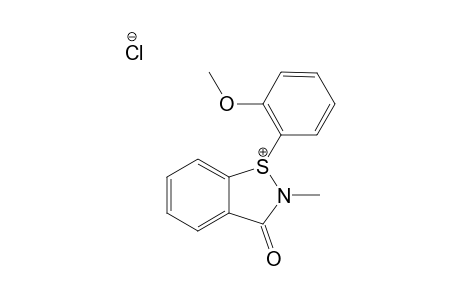 2,3-DIHYDRO-1-(2-METHOXYPHENYL)-2-METHYL-3-OXO-1,2-BENZISOTHIAZOL_1-IUM_CHLORIDE