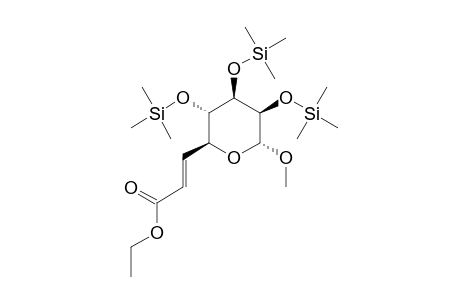 ETHYL-[METHYL-(E)-2,3,4-TRI-O-TRIMETHYLSILYL-6,7-DIDEOXY-ALPHA-D-MANNO-OCT-6-ENOPYRANOSIDE]-URONATE