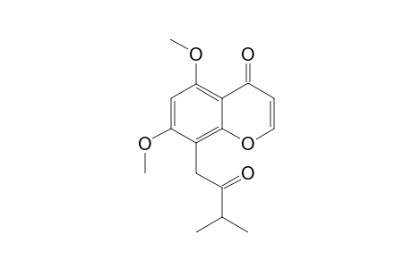 5,7-Dimethoxy-8-(2'-keto-3-methylbutyl)coumarin