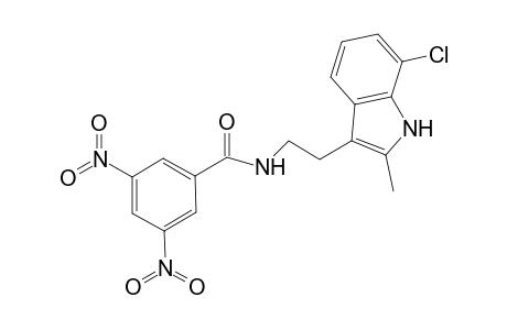 N-[2-(7-chloranyl-2-methyl-1H-indol-3-yl)ethyl]-3,5-dinitro-benzamide
