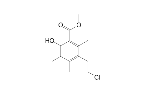 Methyl 4-(2-Chloroethyl)-1-hydroxy-3,5,6-trimethyl-2-benzoate