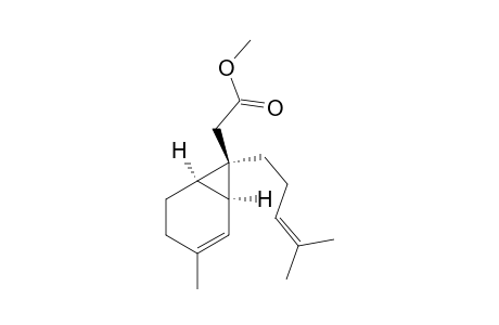 Bicyclo[4.1.0]hept-2-ene-7-acetic acid, 3-methyl-7-(4-methyl-3-pentenyl)-, methyl ester, (1.alpha.,6.alpha.,7.beta.)-(.+-.)-