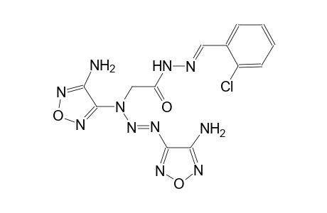 acetic acid, [(2E)-1,3-bis(4-amino-1,2,5-oxadiazol-3-yl)-2-triazenyl]-, 2-[(E)-(2-chlorophenyl)methylidene]hydrazide