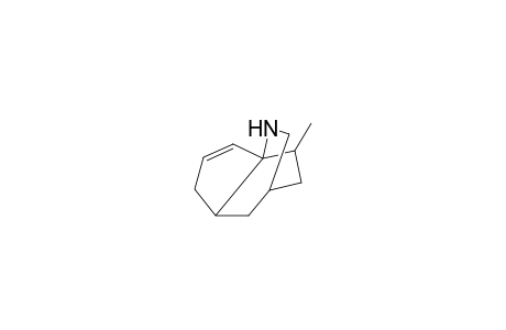 9-Methl-10-azatricyclo[5.2.2.0(1,5)]undec-2-ene (major isomer)