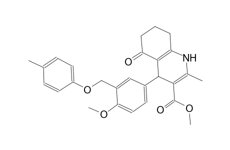 methyl 4-{4-methoxy-3-[(4-methylphenoxy)methyl]phenyl}-2-methyl-5-oxo-1,4,5,6,7,8-hexahydro-3-quinolinecarboxylate