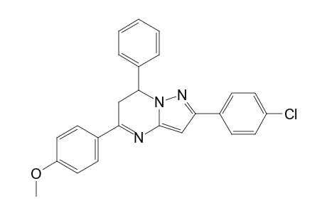 2-(4-CHLOROPHENYL)-6,7-DIHYDRO-5-(4-METHOXYPHENYL)-7-PHENYLPYRAZOLO-[1,5-A]-PYRIMIDINE