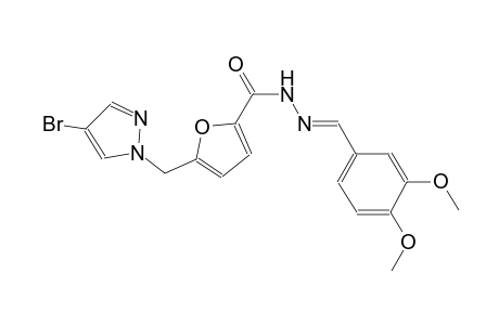 5-[(4-bromo-1H-pyrazol-1-yl)methyl]-N'-[(E)-(3,4-dimethoxyphenyl)methylidene]-2-furohydrazide
