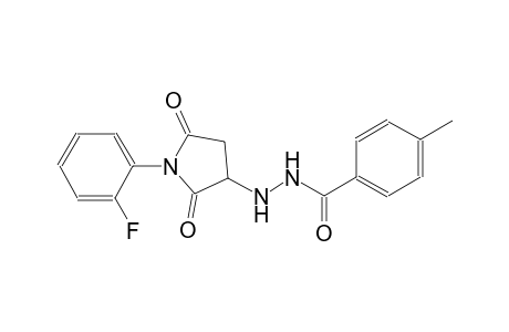 N'-[1-(2-fluorophenyl)-2,5-dioxo-3-pyrrolidinyl]-4-methylbenzohydrazide