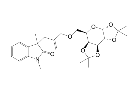 1,2;3,4-Bis(isopropylidene)-5-[O-[3-(1,3-dimethyl-2-oxo-2,3-dihydroindol-3-yl)-2-methylenepropyl]-manno-hexapyranose